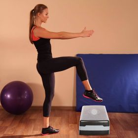 Step Platform Trainer Adjustable Workout Aerobic Stepper in Fitness Exercise for Home Gym