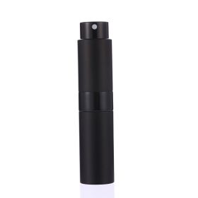 8 ml 15 ml Reusable Metal Perfume Bottle Cosmetic Spray Bottle Portable Empty Bottle Container Travel Sub-bottle Liner Glass (Color: Black, Capacity: 15ml)