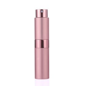 8 ml 15 ml Reusable Metal Perfume Bottle Cosmetic Spray Bottle Portable Empty Bottle Container Travel Sub-bottle Liner Glass (Color: Pink, Capacity: 15ml)