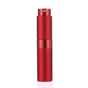 8 ml 15 ml Reusable Metal Perfume Bottle Cosmetic Spray Bottle Portable Empty Bottle Container Travel Sub-bottle Liner Glass (Color: Red, Capacity: 8ml)