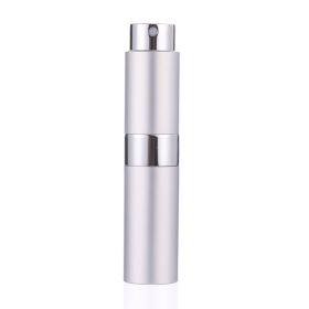 8 ml 15 ml Reusable Metal Perfume Bottle Cosmetic Spray Bottle Portable Empty Bottle Container Travel Sub-bottle Liner Glass (Color: sliver, Capacity: 15ml)