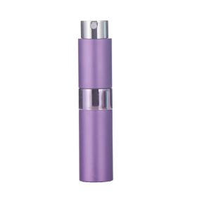 8 ml 15 ml Reusable Metal Perfume Bottle Cosmetic Spray Bottle Portable Empty Bottle Container Travel Sub-bottle Liner Glass (Color: Purple, Capacity: 15ml)