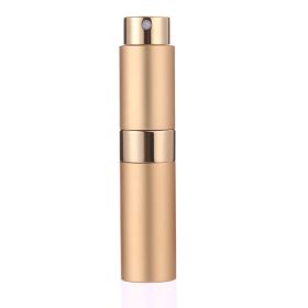 8 ml 15 ml Reusable Metal Perfume Bottle Cosmetic Spray Bottle Portable Empty Bottle Container Travel Sub-bottle Liner Glass (Color: Gold, Capacity: 8ml)