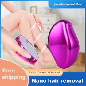 Painless Physical Hair Removal laser Epilators stone Crystal Hair Eraser Safe Reusable Body Beauty Depilation Tool (Color: Blue)