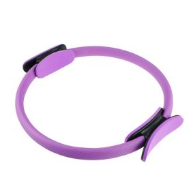 Yoga Fitness Pilates Ring Women Girls Circle Magic Dual Exercise Home Gym Workout Sports Lose Weight Body Resistance (Color: Purple)